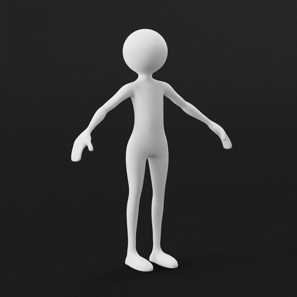 BlenderKit Download the FREE Stickman Rigged model