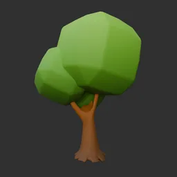 Stylized Broad Tree 3D model