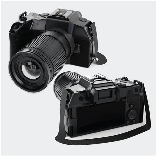Detailed Canon EOS DSLR 3D model with adjustable bump for texture realism, compatible with Blender.