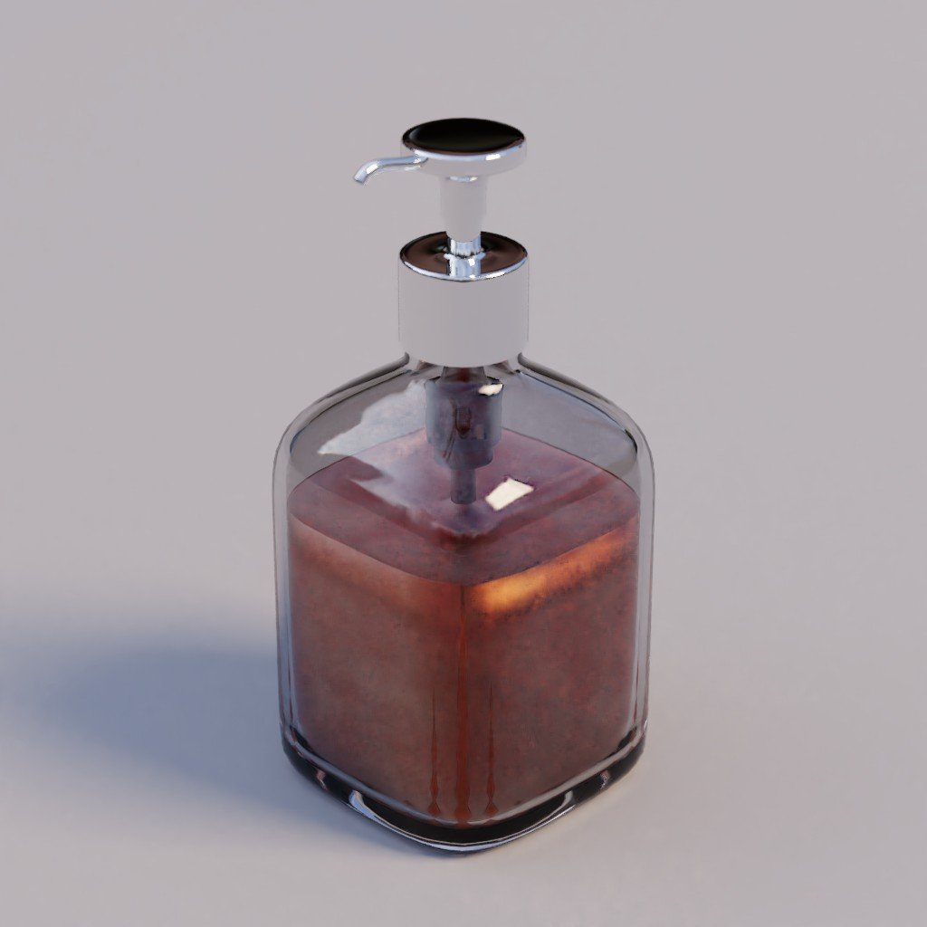BlenderKit Download the FREE Pumpsoap bottle model