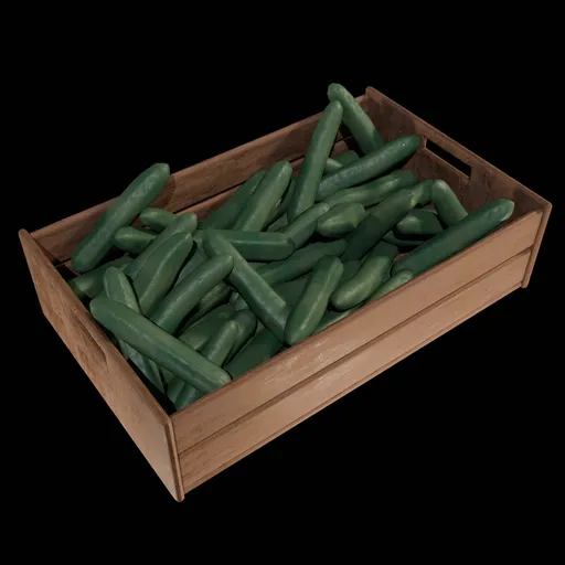 Wooden box containing fruit