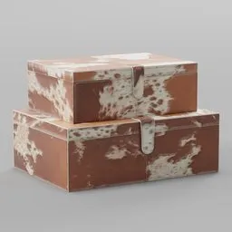 Cowhide Storage Boxes