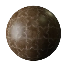 Decorative brown tiles