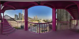 Daytime iron staircase