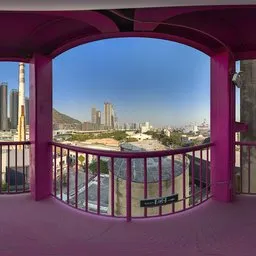 Daytime iron staircase