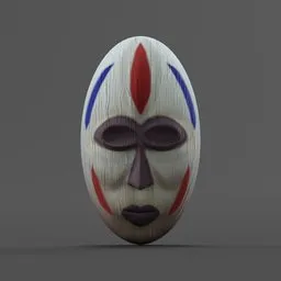 Tribe Mask red white blue
