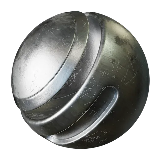 Realistic procedural scrathed metal
