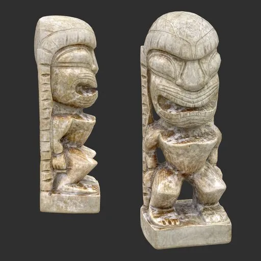 Tiki God Hidden Idol Statue Marble