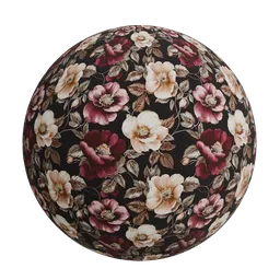 Dramatic moody floral wallpaper