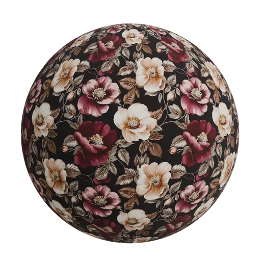 Dramatic moody floral wallpaper