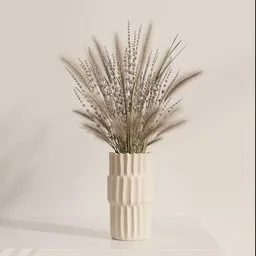 Lavender Pampas Stone Vase