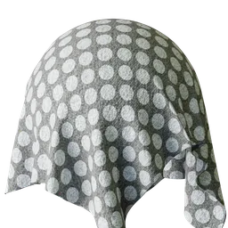 White Polka Dot Gray Cotton Towel