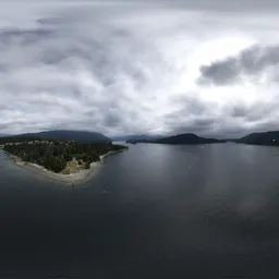 Aerial Overcast Sky Canadian Landscape