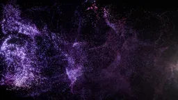 Galactic Particle Flow Abstract Nebula