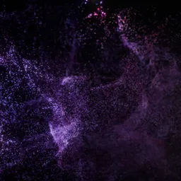 Galactic Particle Flow Abstract Nebula