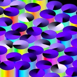 Colorful 3D spinning cylinder animation with gradients, perfect for creative backgrounds.