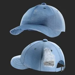 Blue denim cap