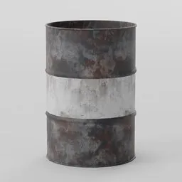 Rusty Open Metal Barrel