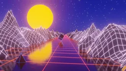 Retro Futuristic Neon loop Animation