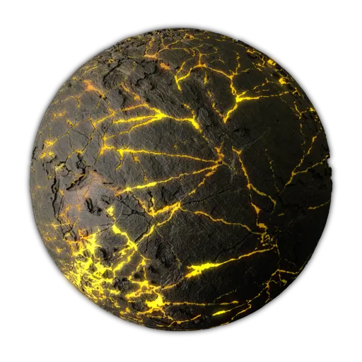 Asteroid Yellow Glow Rock