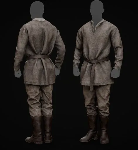 Peasant Outfit (Game ready)