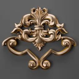 Intricate 3D ornamental model enhancing classic style in Blender, perfect for detailed scene embellishment.