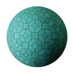 Turquoise blue Diamond Pavment tiles