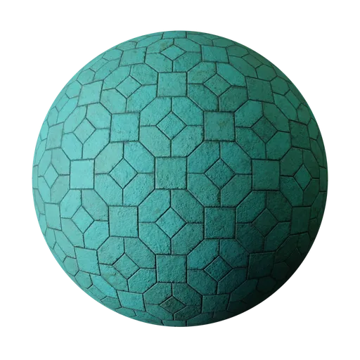 Turquoise blue Diamond Pavment tiles
