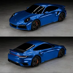 Sports car | Porshce 911 Turbo S (Rigged)