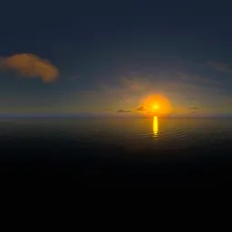 A bright and sunny sunset