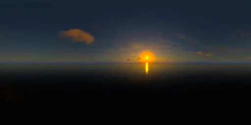 A bright and sunny sunset