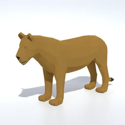 Low Poly Female Lion
