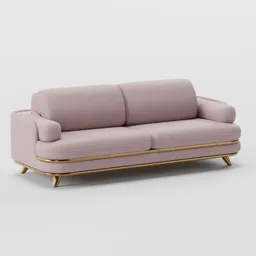 Pink Fabric Sofa
