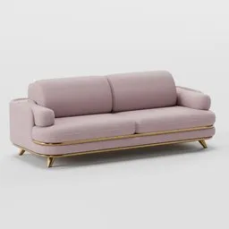 Pink Fabric Sofa