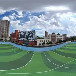 Green sports field