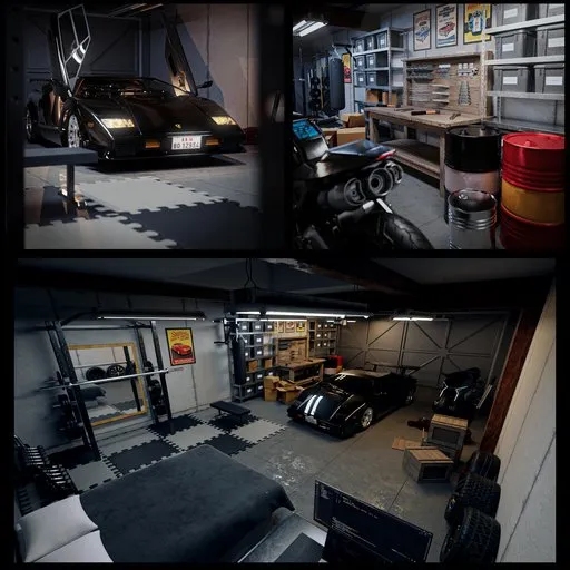 Industrial Garage + Lamborghini
