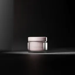 Minimalist Cosmetic Jar Scene