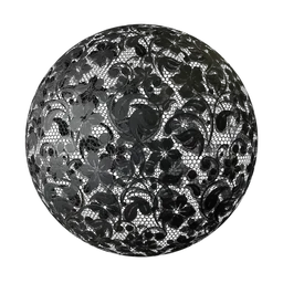 Black Floral Net