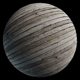 Realistic aged wood texture for PBR rendering in Blender 3D, provided by Freepoly.org.