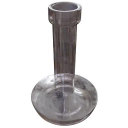 Detailed 3D model of a glass bong, suitable for Blender rendering and animation projects.