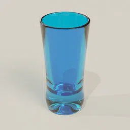 Vodka glass blue