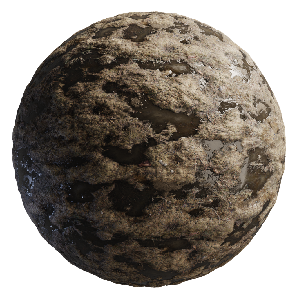 Dirt Mud Water FREE 3D ground materials BlenderKit