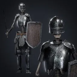 Skeleton Knight Rigged