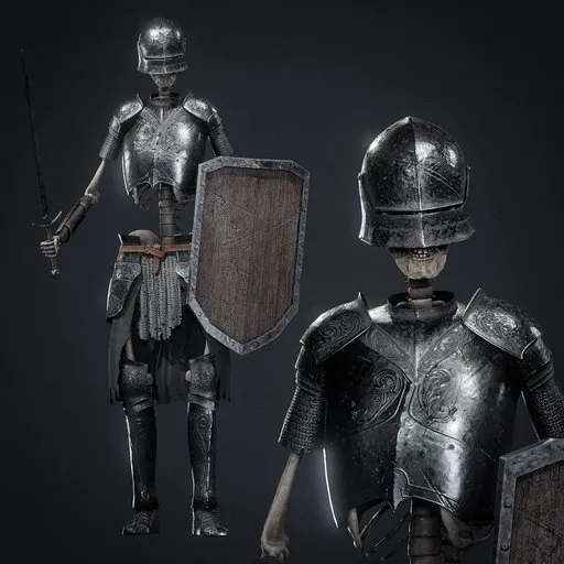 Skeleton Knight Rigged
