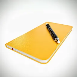 Notebook yellow leather and Pen