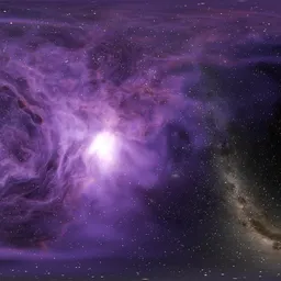 Space Scene with Nebula