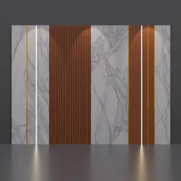 Marble w/wooden panel