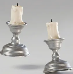 Antique Brass Chamber Candlestick