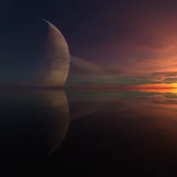 Sci-Fi Sunset Sky Planet