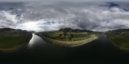 Aerial River Canadian Nature